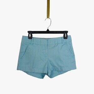 J. Crew Women's Shorts Chino Casual Cotton Comfortable Light Blue Size 0